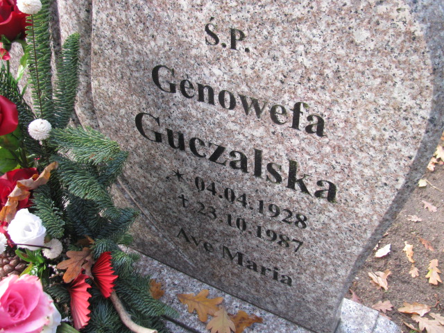 Genowefa Guczalska 1928 Słubice - Grobonet - Wyszukiwarka osób pochowanych