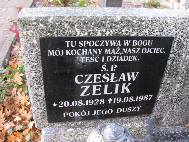 Jerzy Andrzej Zelik 1952 Słubice - Grobonet - Wyszukiwarka osób pochowanych