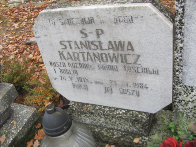 Stanisława Kartanowicz 1915 Słubice - Grobonet - Wyszukiwarka osób pochowanych