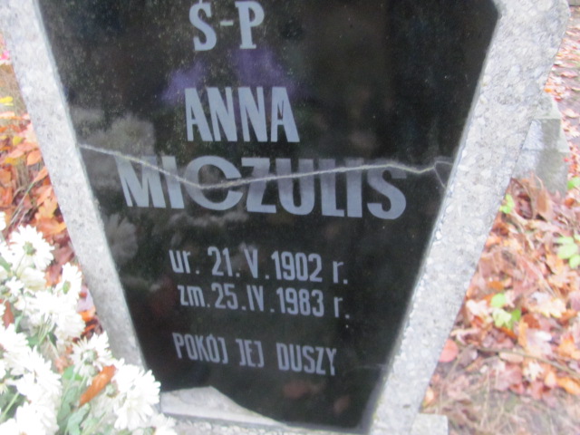 Anna Miczulis 1902 Słubice - Grobonet - Wyszukiwarka osób pochowanych