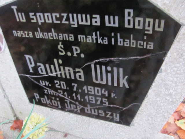 Paulina Wilk 1904 Słubice - Grobonet - Wyszukiwarka osób pochowanych