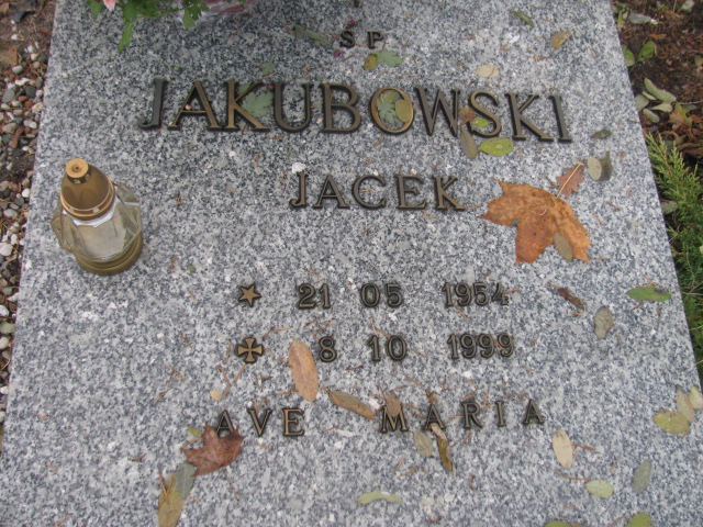 Jacek Jakubowski 1954 Słubice - Grobonet - Wyszukiwarka osób pochowanych