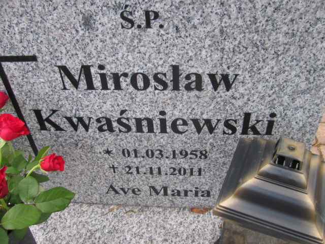 Mirosław Kwaśniewski 1958 Słubice - Grobonet - Wyszukiwarka osób pochowanych