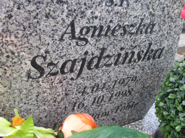Agnieszka Alicja Szajdzińska 1979 Słubice - Grobonet - Wyszukiwarka osób pochowanych