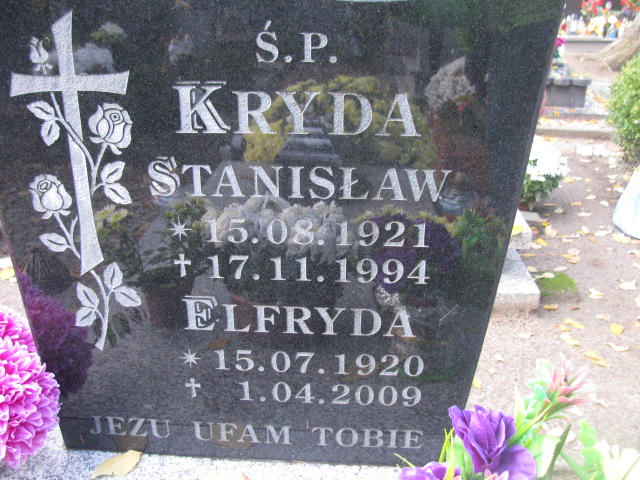 Elfryda Kryda 1920 Słubice - Grobonet - Wyszukiwarka osób pochowanych