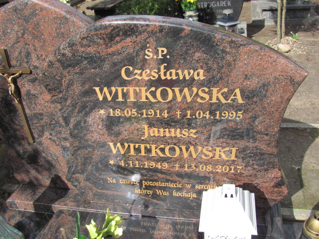 Czesława Witkowska 1914 Słubice - Grobonet - Wyszukiwarka osób pochowanych