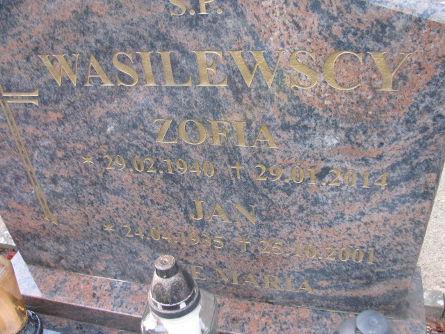 Zofia Wasilewska 1940 Słubice - Grobonet - Wyszukiwarka osób pochowanych
