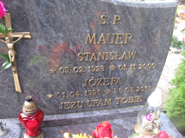 Józefa Mauer 1926 Słubice - Grobonet - Wyszukiwarka osób pochowanych