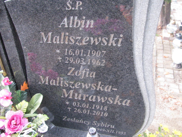 Zofia Maliszewska Murawska 1918 Słubice - Grobonet - Wyszukiwarka osób pochowanych