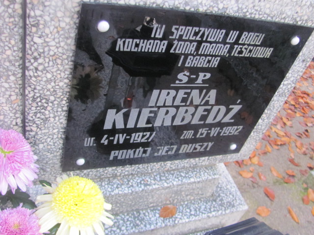 Irena Kierbedź 1927 Słubice - Grobonet - Wyszukiwarka osób pochowanych