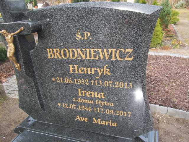 Irena Brodniewicz 1946 Słubice - Grobonet - Wyszukiwarka osób pochowanych