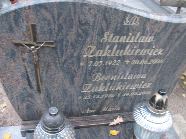 Grób Stanisław Zaklukiewicz