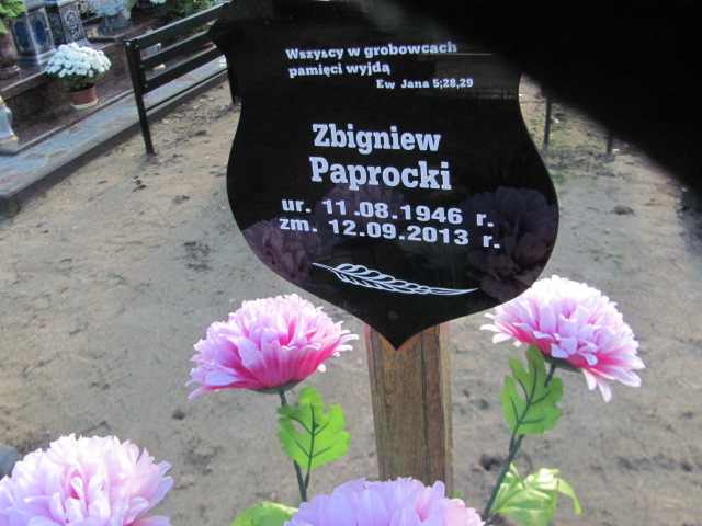 Zbigniew Paprocki 1946 Słubice - Grobonet - Wyszukiwarka osób pochowanych