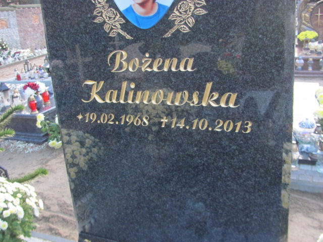 Bożena Kalinowska 1968 Słubice - Grobonet - Wyszukiwarka osób pochowanych