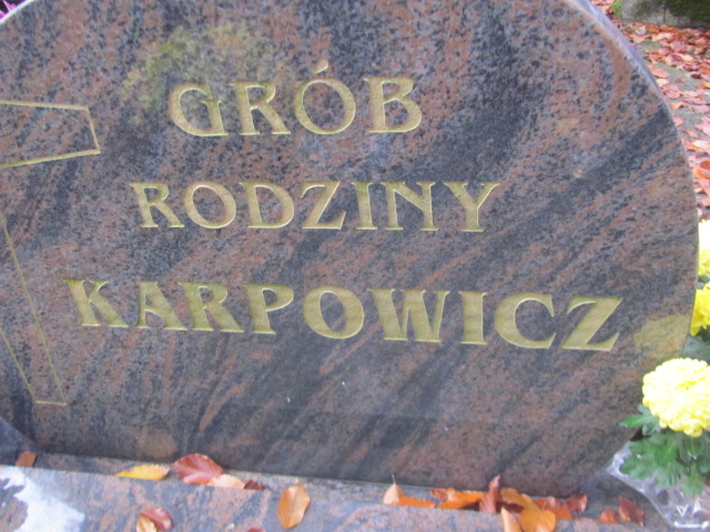 Jan Karpowicz 1920 Słubice - Grobonet - Wyszukiwarka osób pochowanych