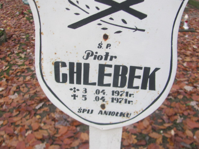 Piotr Chlebek 1971 Słubice - Grobonet - Wyszukiwarka osób pochowanych