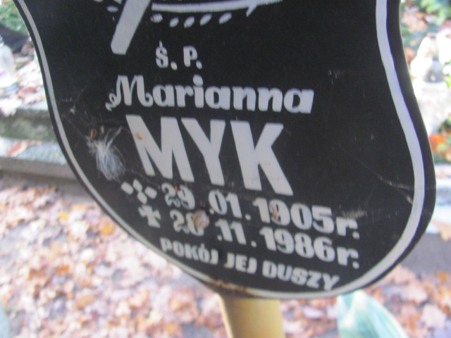Marianna Myk 1905 Słubice - Grobonet - Wyszukiwarka osób pochowanych