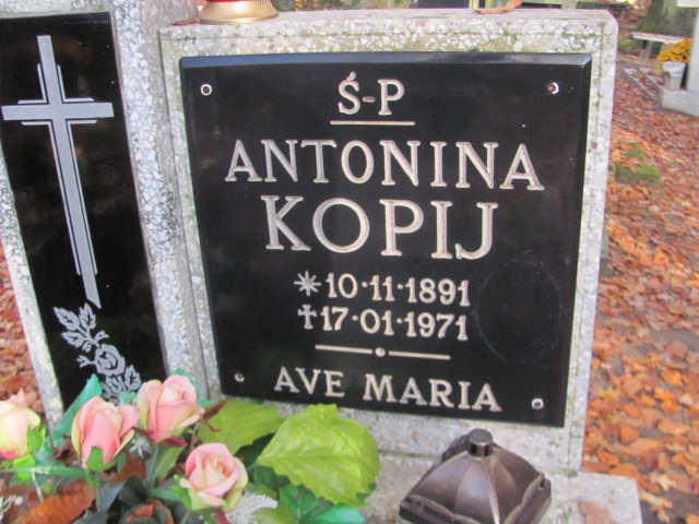 Antonina Kopij 1891 Słubice - Grobonet - Wyszukiwarka osób pochowanych