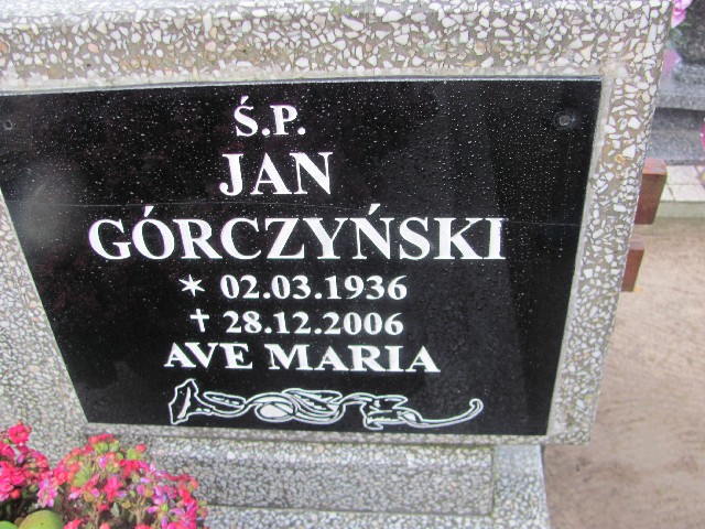 Jan Górczyński 1936 Słubice - Grobonet - Wyszukiwarka osób pochowanych