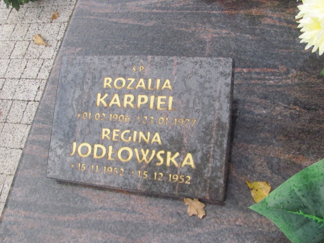 Regina Jodłowska 1952 Słubice - Grobonet - Wyszukiwarka osób pochowanych